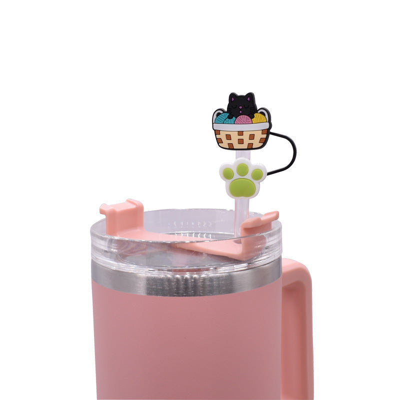 Wholesale 50PCS/PACK Creative Dustproof Silicone Straw Sleeves